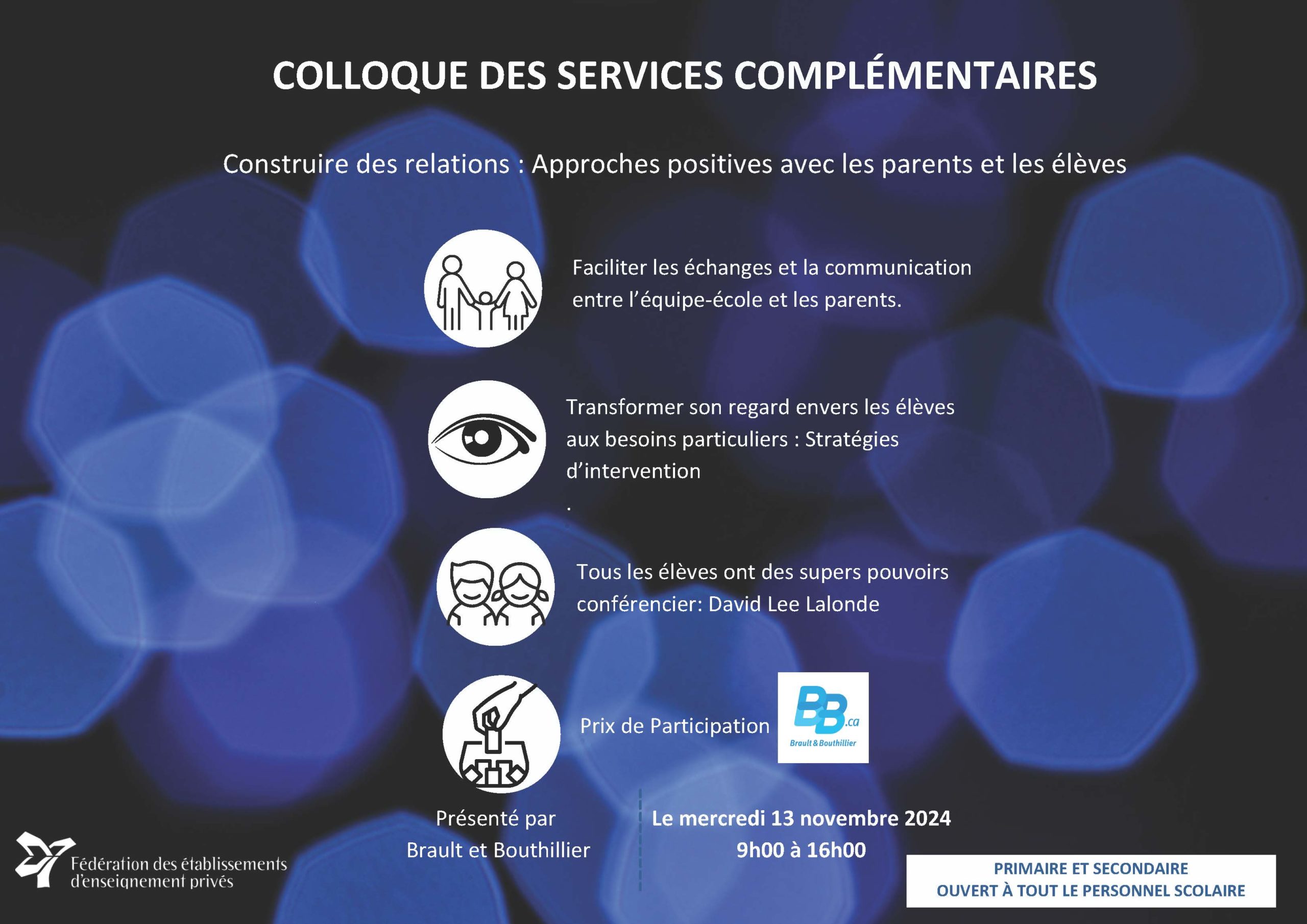 Colloque des Services complémentaires – 13 novembre 2024