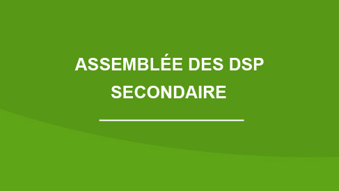 Assemblée de printemps des DSP – Secondaire – 18 et 19 avril 2024